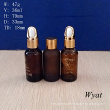 30ml Frosted Amber Glass Dropper Bottles Glass Essential Oil Bottle